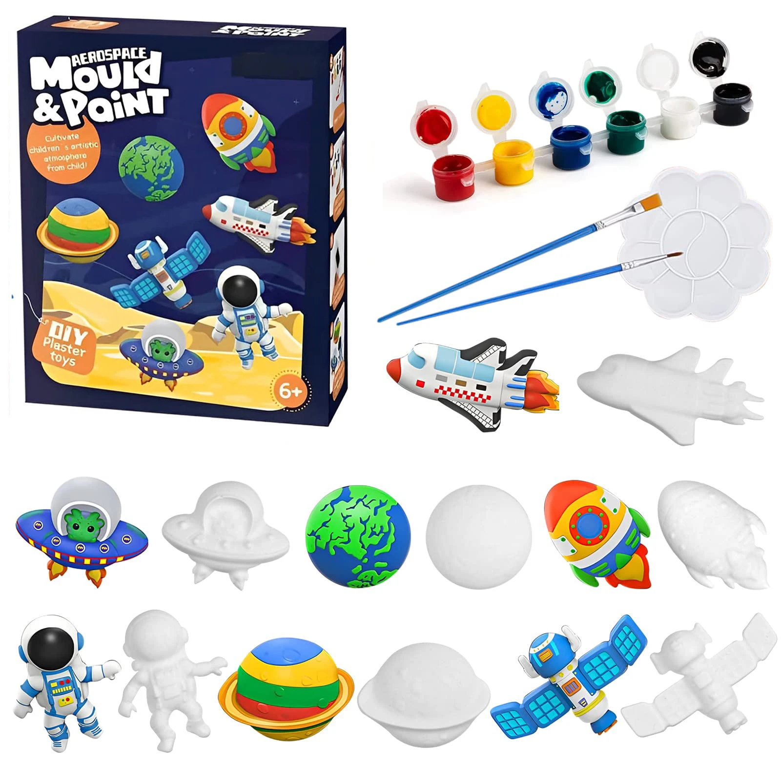 Art Craft Education - Space DIY Gypsum Kit for Kids