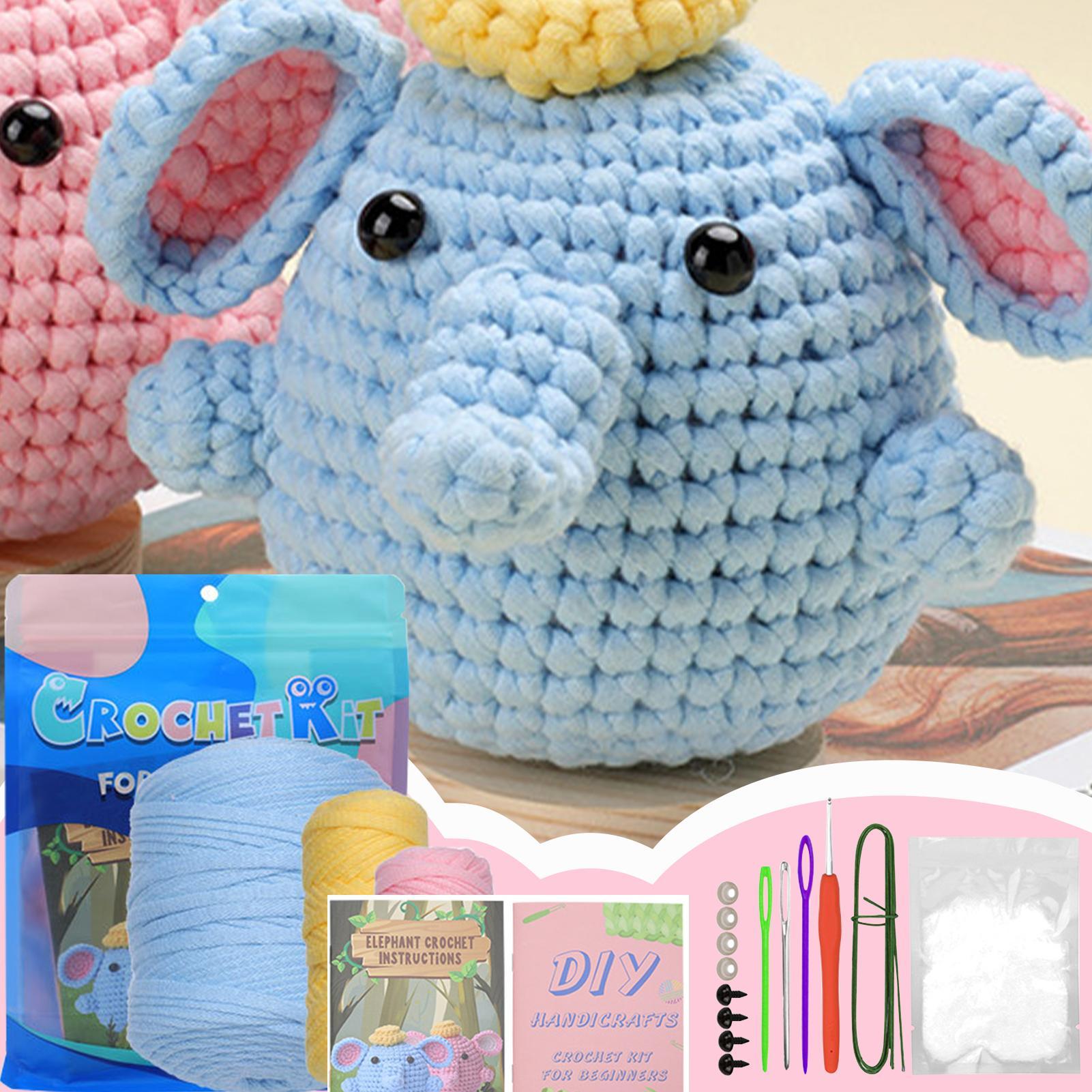 Art Craft Elephant - Crochet Starter Kit Handmade Elephant Knitting
