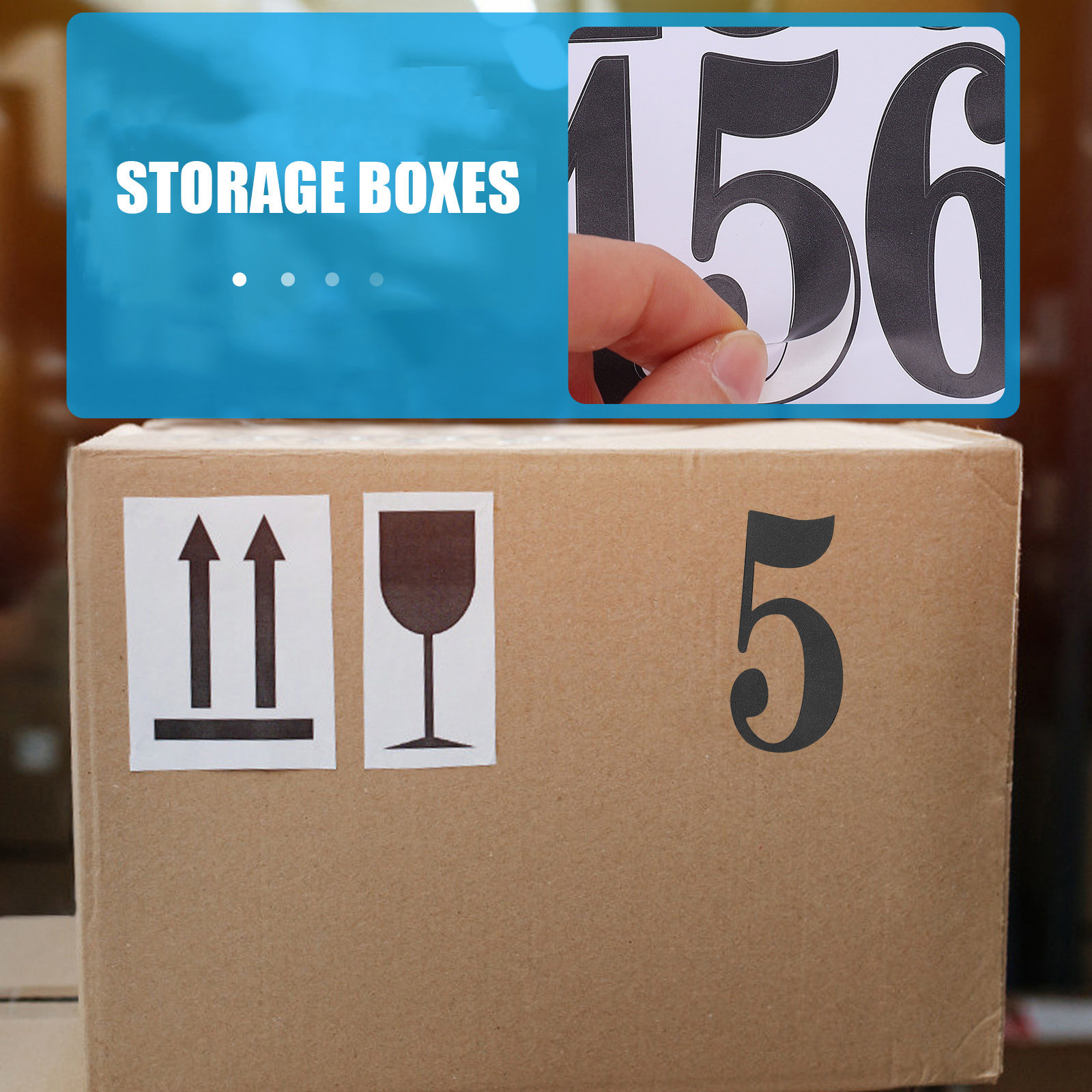 Art Craft Number - 5Sheets Waterproof Oil-Proof Tear-Proof PVC Stickers