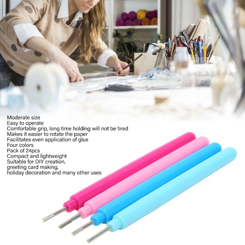 24pcs Paper Quilling Tools 4 C - Art Quilling Craft ulasan dan harga