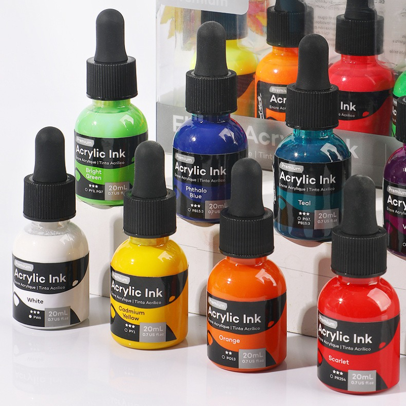 6/12 Color 20ml Acrylic Ink Br - Acrylic Pour Paint ulasan dan harga
