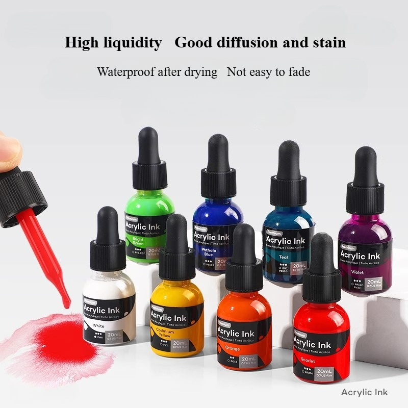6/12 Color 20ml Acrylic Ink Br - Acrylic Pour Paint ulasan dan harga