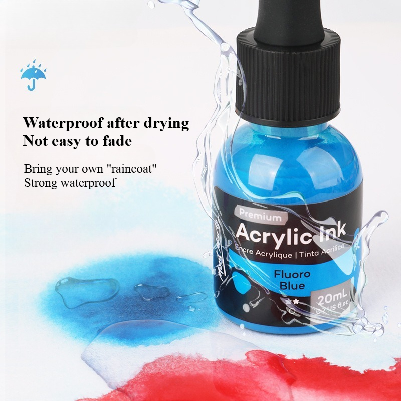 6/12 Color 20ml Acrylic Ink Br - Acrylic Pour Paint ulasan dan harga