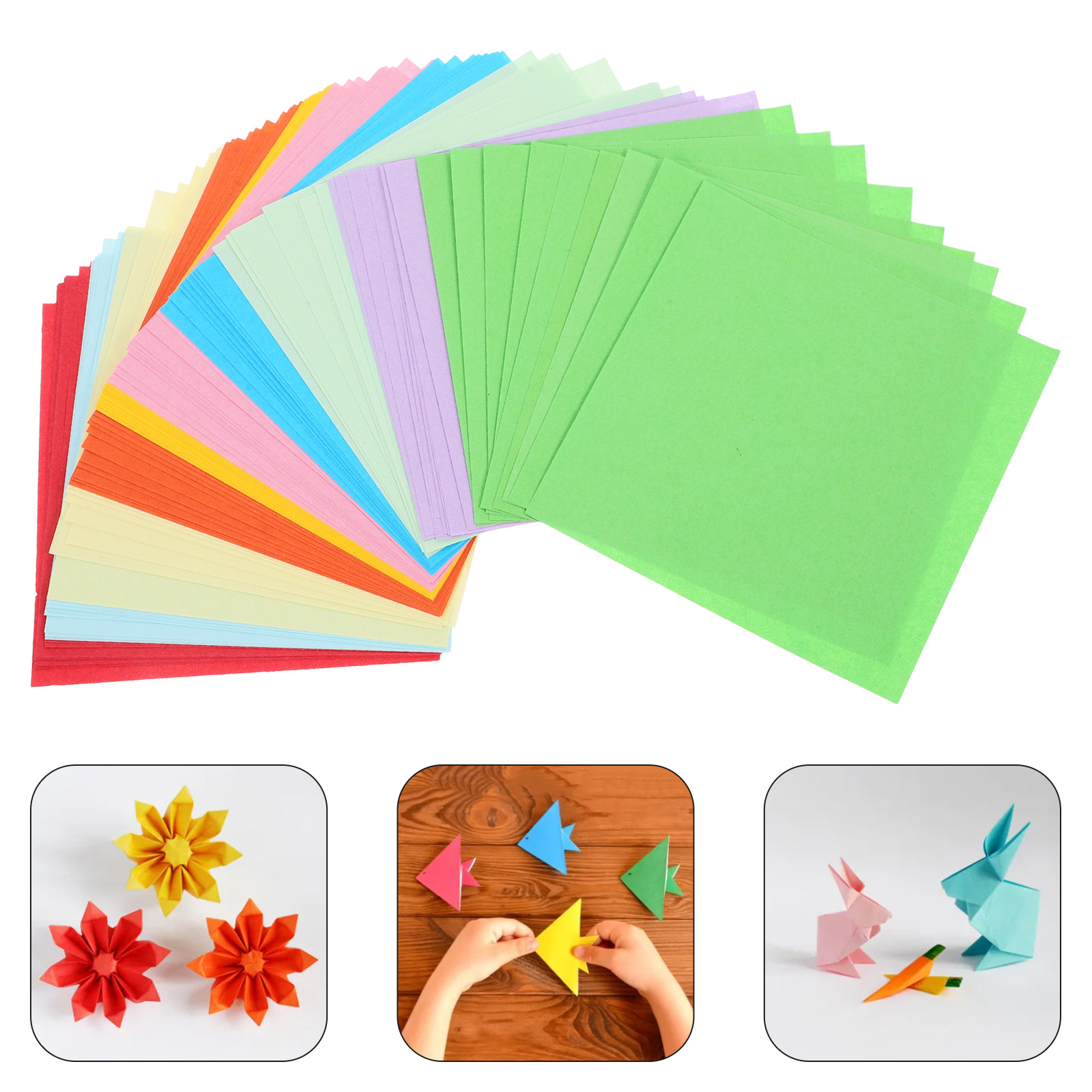 500Sheets Rainbow Origami Pape - Art Craft Education ulasan dan harga