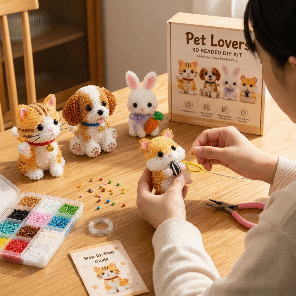 Handmade DIY Animal Bead Embro - Art Craft Education ulasan dan harga