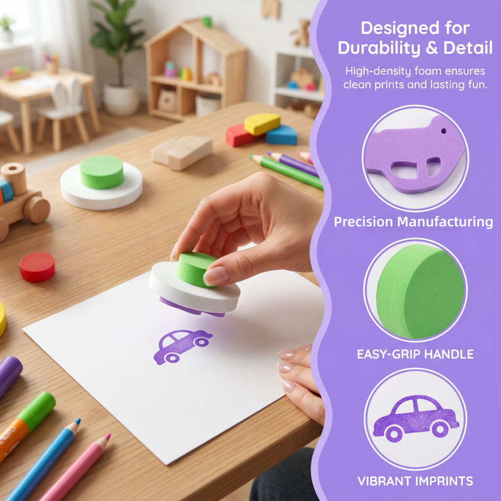 6Pcs EVA Vehicle Foam Stamps,  - Art Craft Education ulasan dan harga