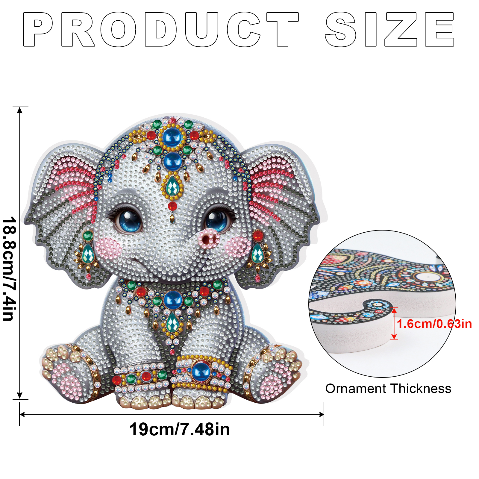 Tabletop Special Shape Diamond - Art Craft Elephant ulasan dan harga
