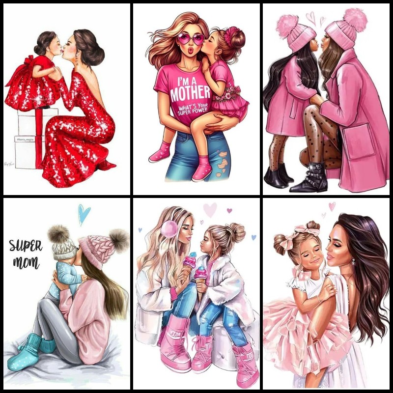 Mother Daughter Art Hobby 5D D - Art And Craft For Mother'S Day ulasan dan harga