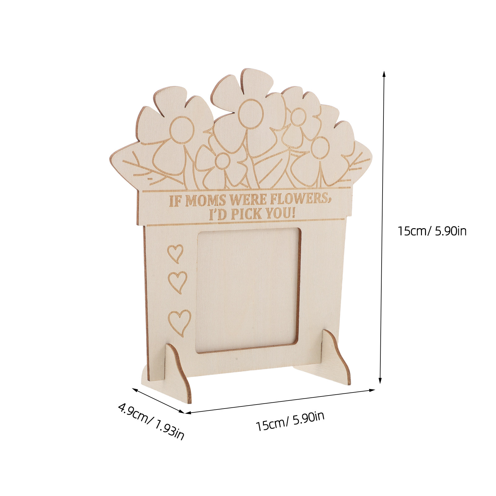 6Pcs Unfinished Wood Picture F - Art And Craft For Mother'S Day ulasan dan harga