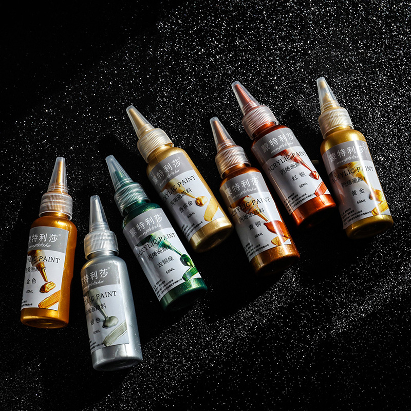 60ml Gold Paint Metallic acryl - Acrylic Pour Paint ulasan dan harga
