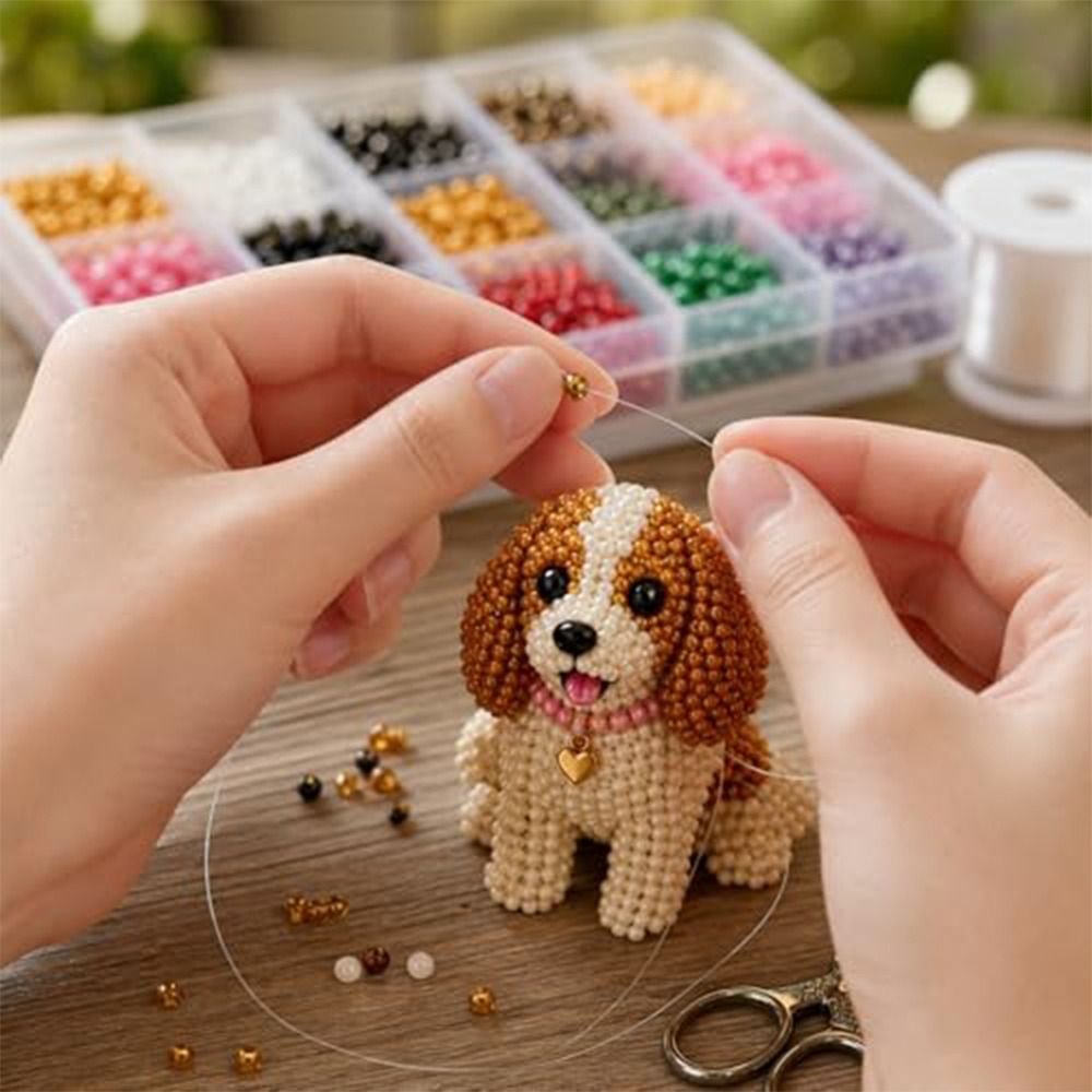 Handmade DIY Animal Bead Embro - Art Craft Education ulasan dan harga