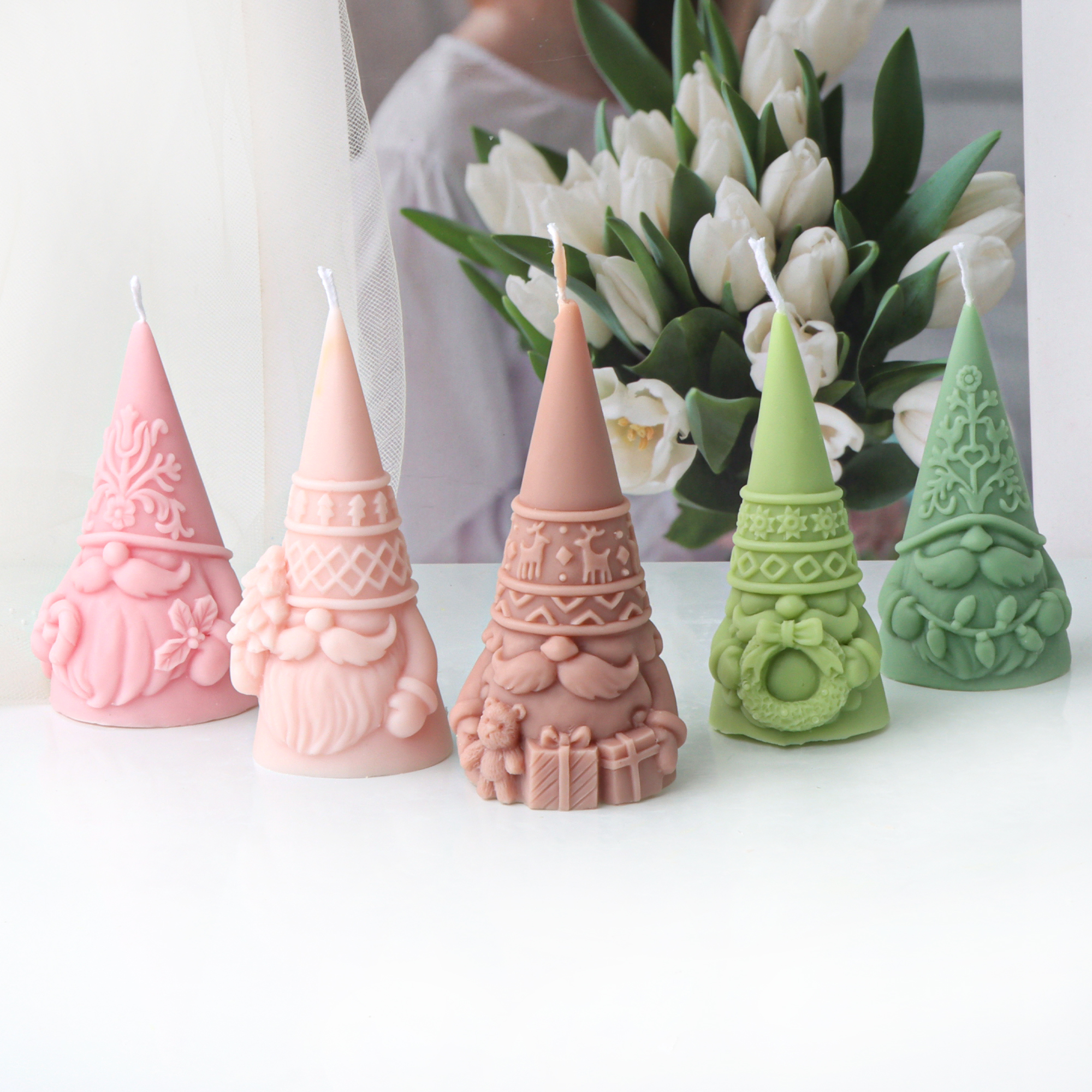 Silicone Santa Claus candle mo - Art Craft Holiday ulasan dan harga