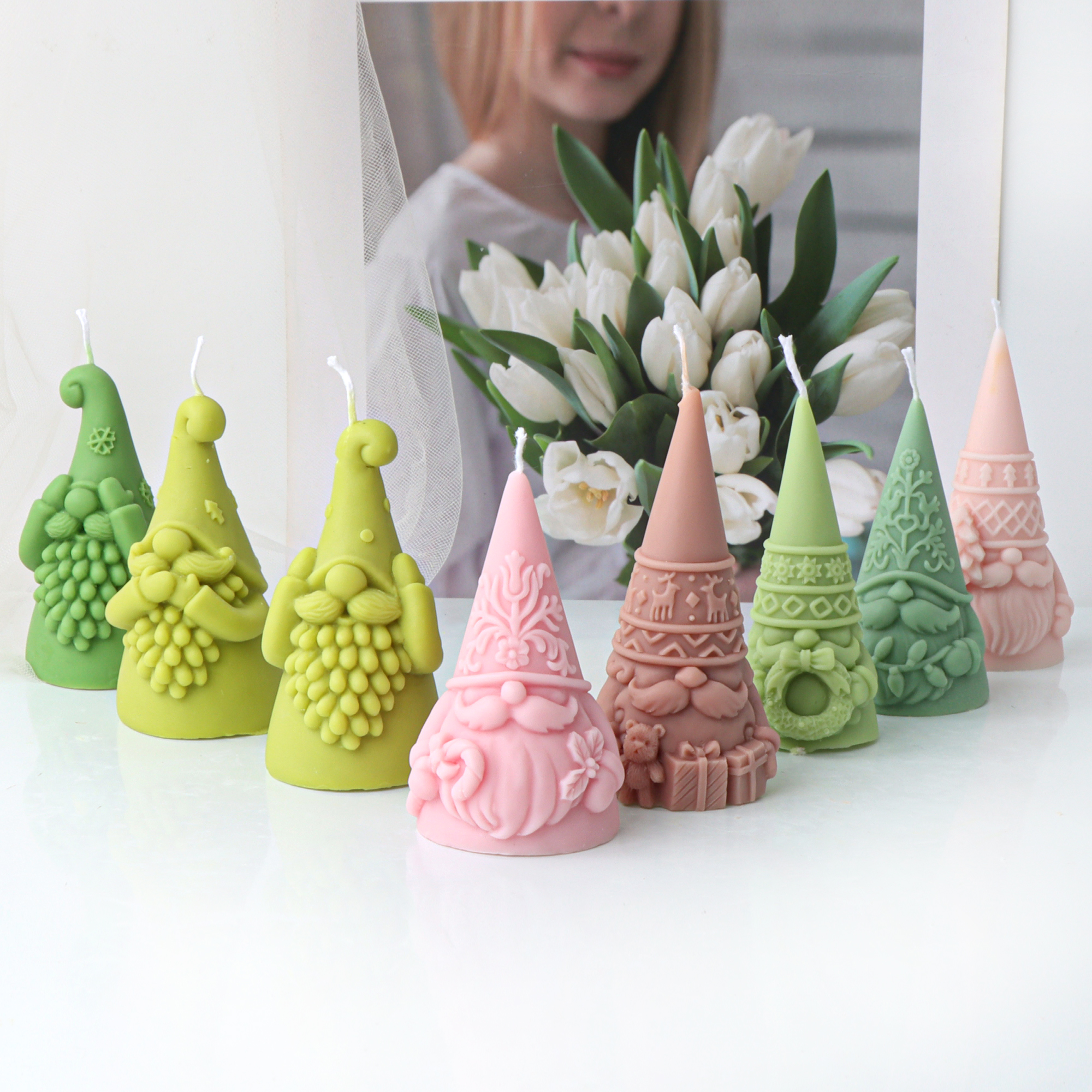 Silicone Santa Claus candle mo - Art Craft Holiday ulasan dan harga
