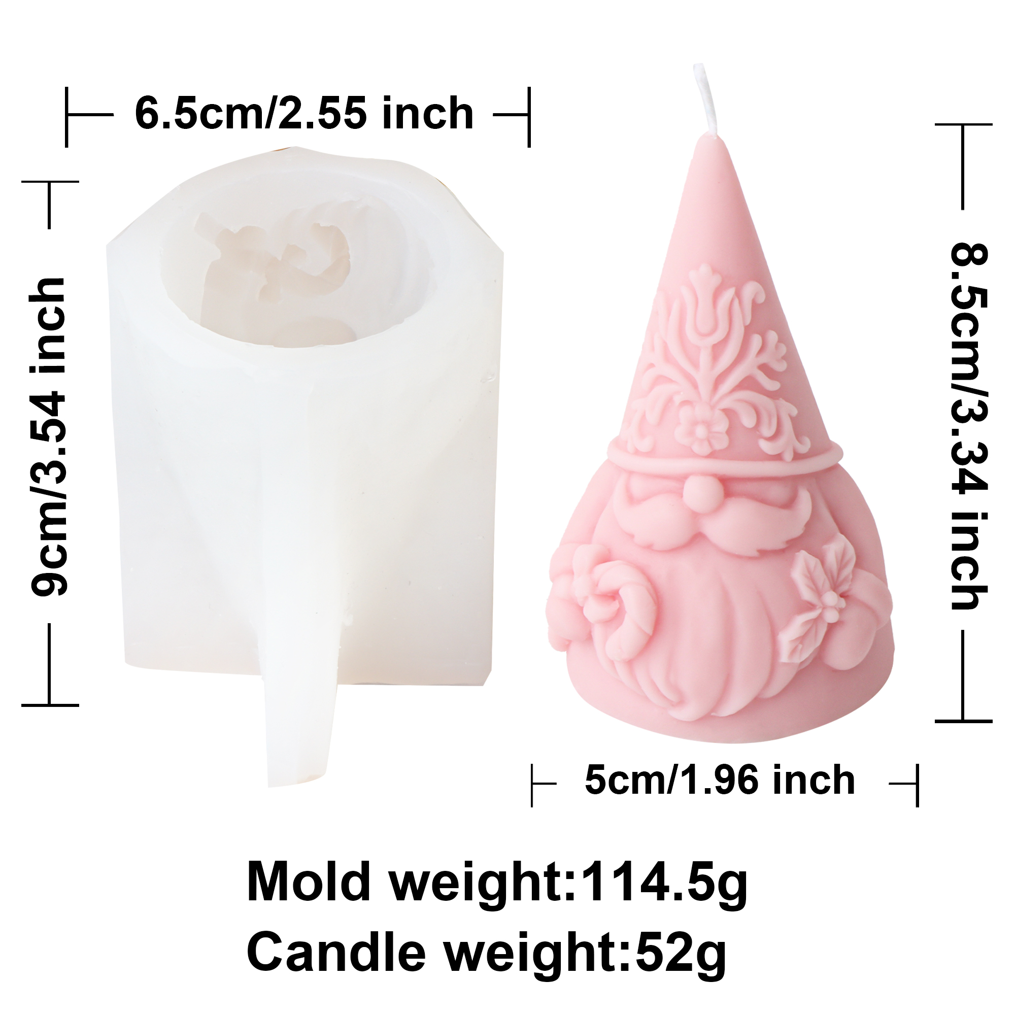 Silicone Santa Claus candle mo - Art Craft Holiday ulasan dan harga