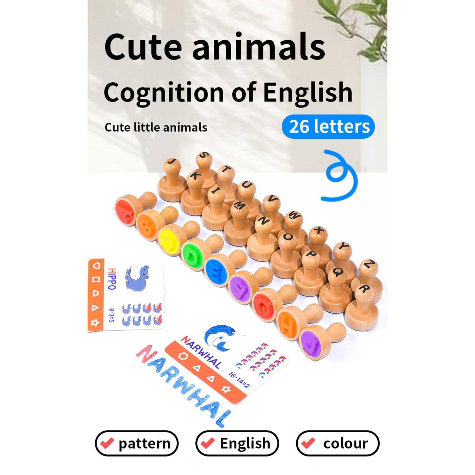 Wooden Alphabet Number Stamp E - Art Craft Education ulasan dan harga