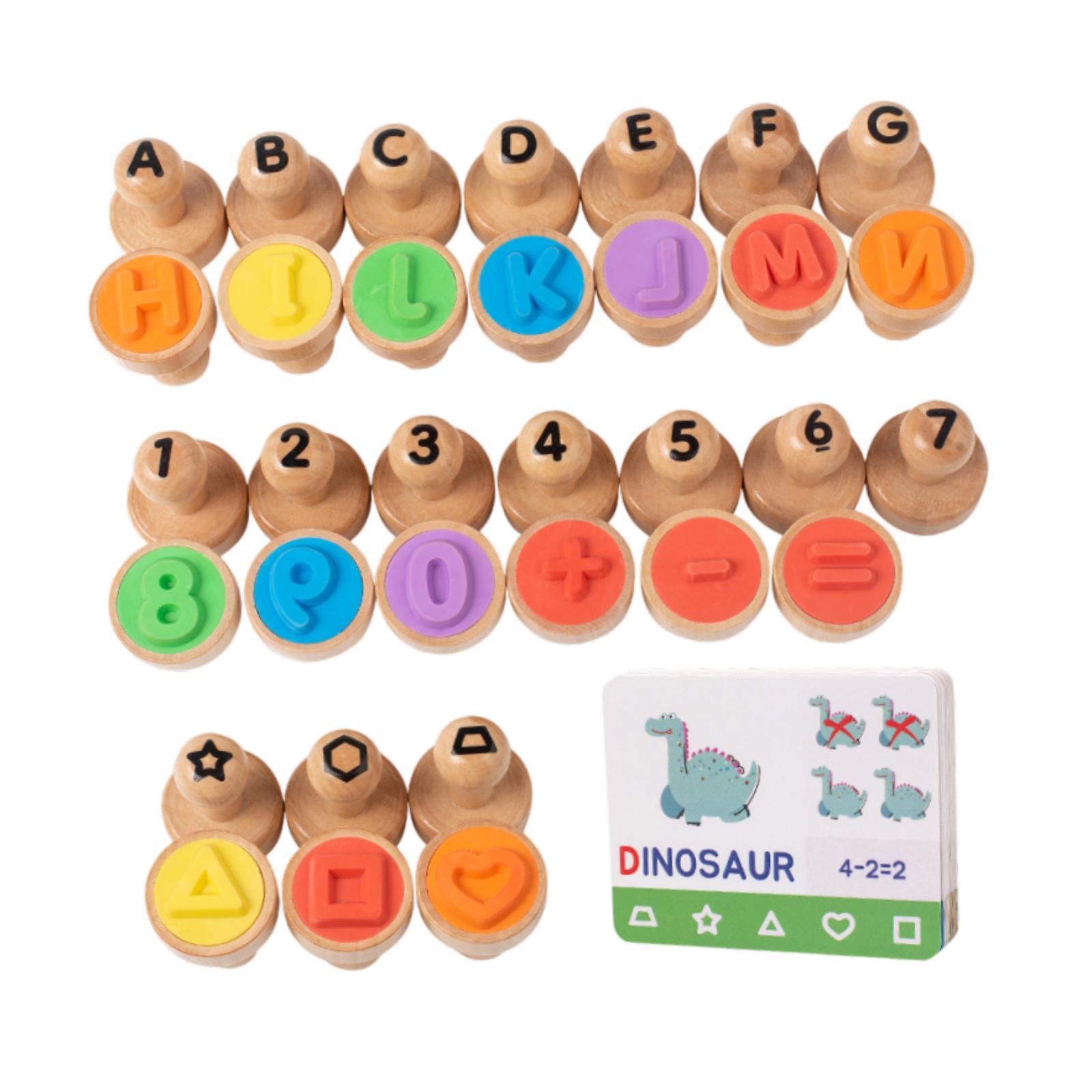 Wooden Alphabet Number Stamp E - Art Craft Education ulasan dan harga