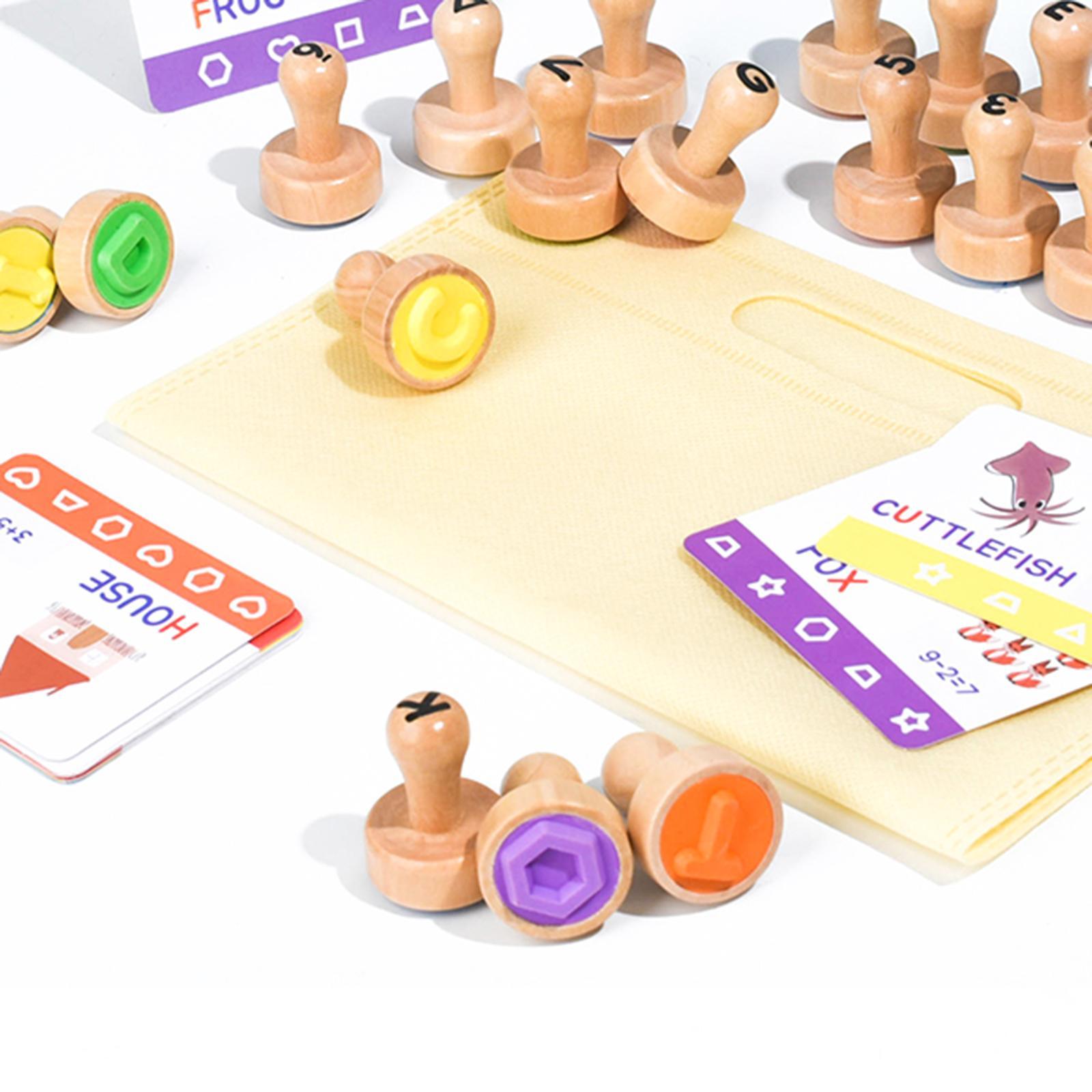 Wooden Alphabet Number Stamp E - Art Craft Education ulasan dan harga