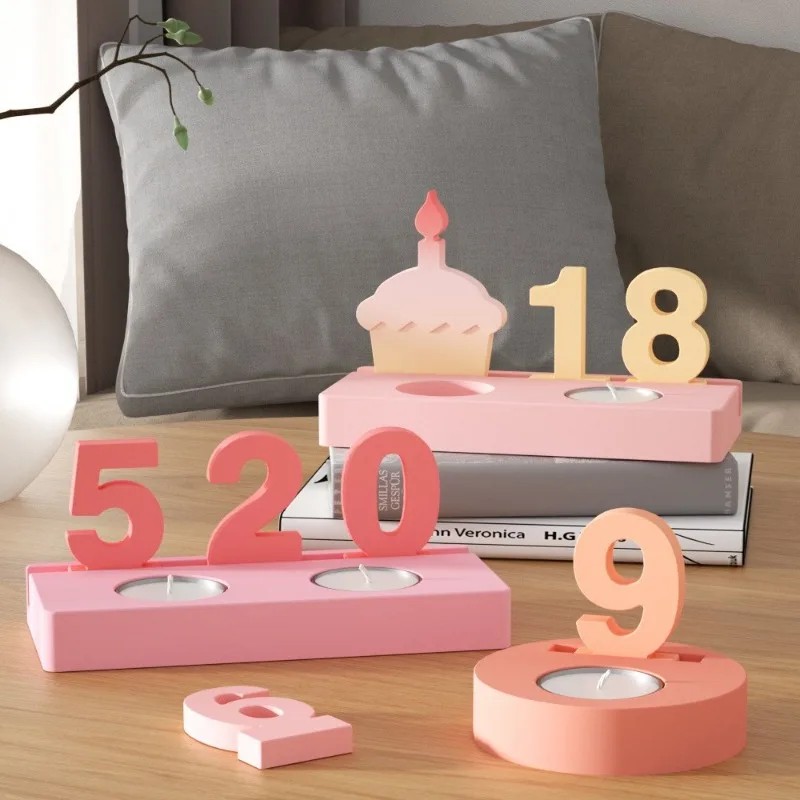 2pc Birthday Cake Silicones Mo - Art Craft Number ulasan dan harga