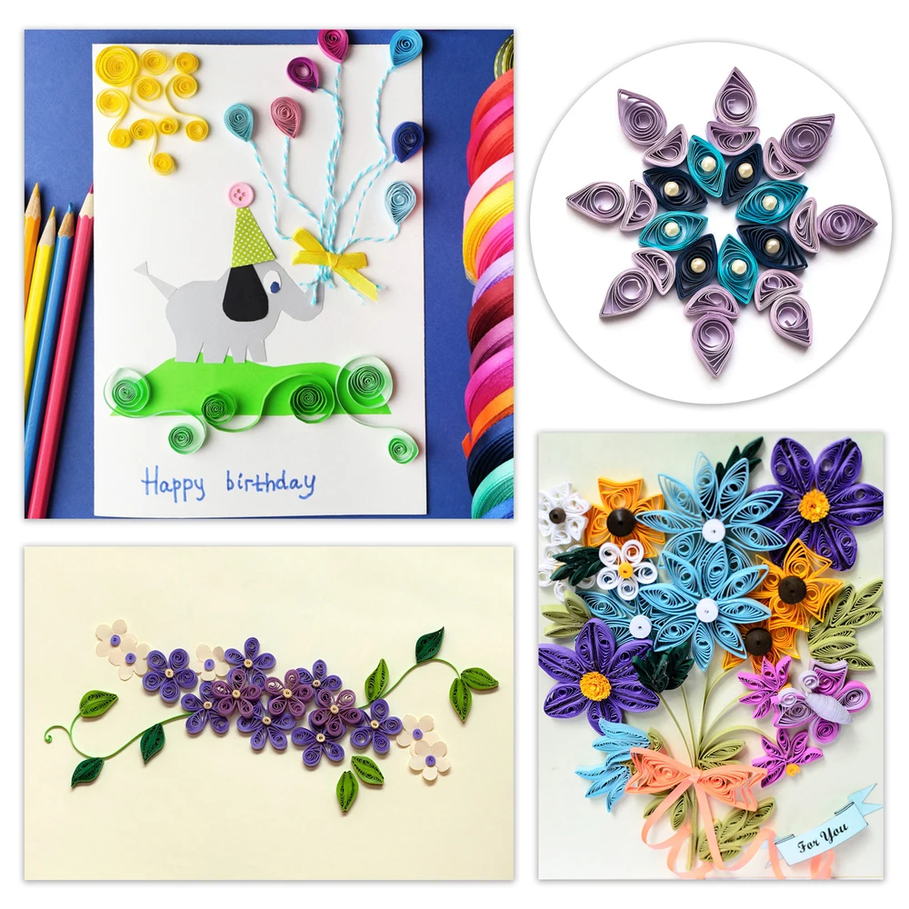 100strips/pack Gradient Color  - Art Quilling Craft ulasan dan harga