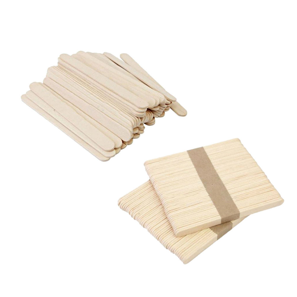100Pcs Wood Craft Sticks Natur - Art Craft With Ice Cream Stick ulasan dan harga