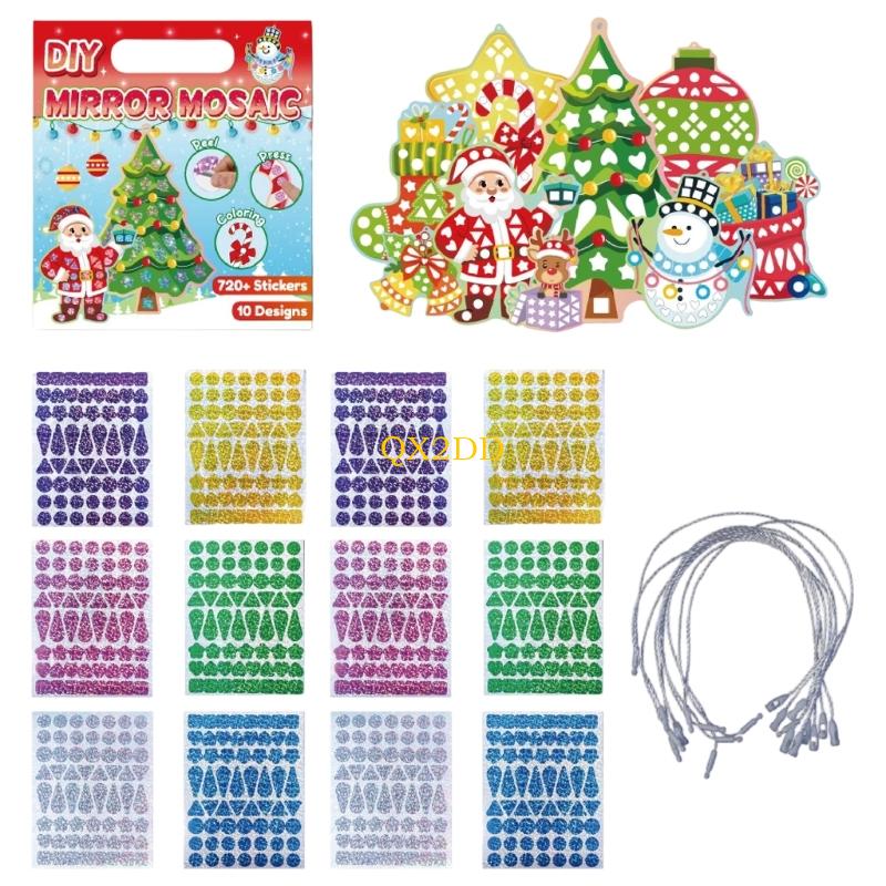 QX2D Christmas Foil Sticker Fo - Art Craft Holiday ulasan dan harga