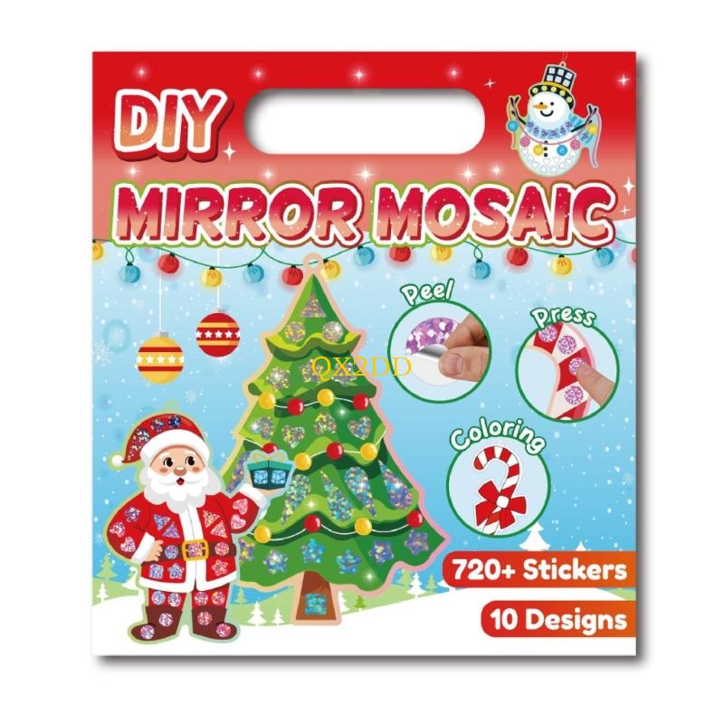 QX2D Christmas Foil Sticker Fo - Art Craft Holiday ulasan dan harga