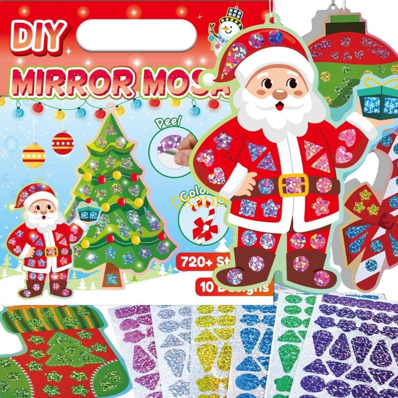 QX2D Christmas Foil Sticker Fo - Art Craft Holiday ulasan dan harga