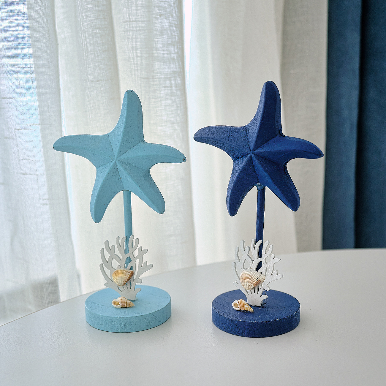 3Pcs Ocean Style Wooden Starfi - Art Craft Restaurant ulasan dan harga