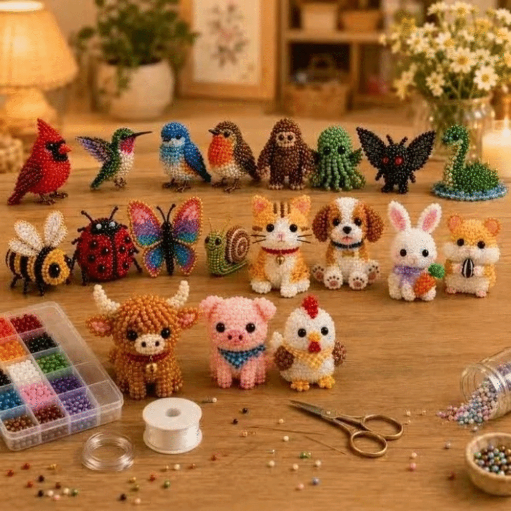 Handmade DIY Animal Bead Embro - Art Craft Education ulasan dan harga