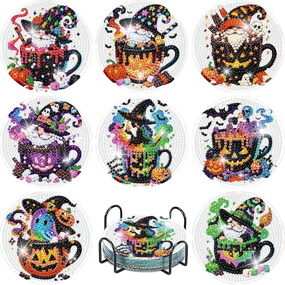 8PCS 5D Halloween Gnome Diamon - Art Craft Halloween ulasan dan harga