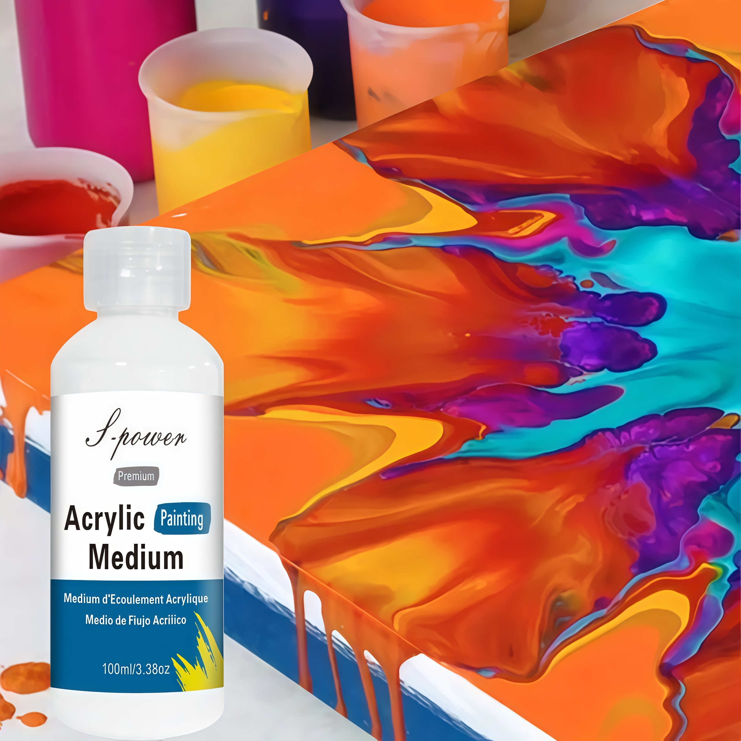 Acrylic Painting Medium  Ideal - Acrylic Pour Paint ulasan dan harga