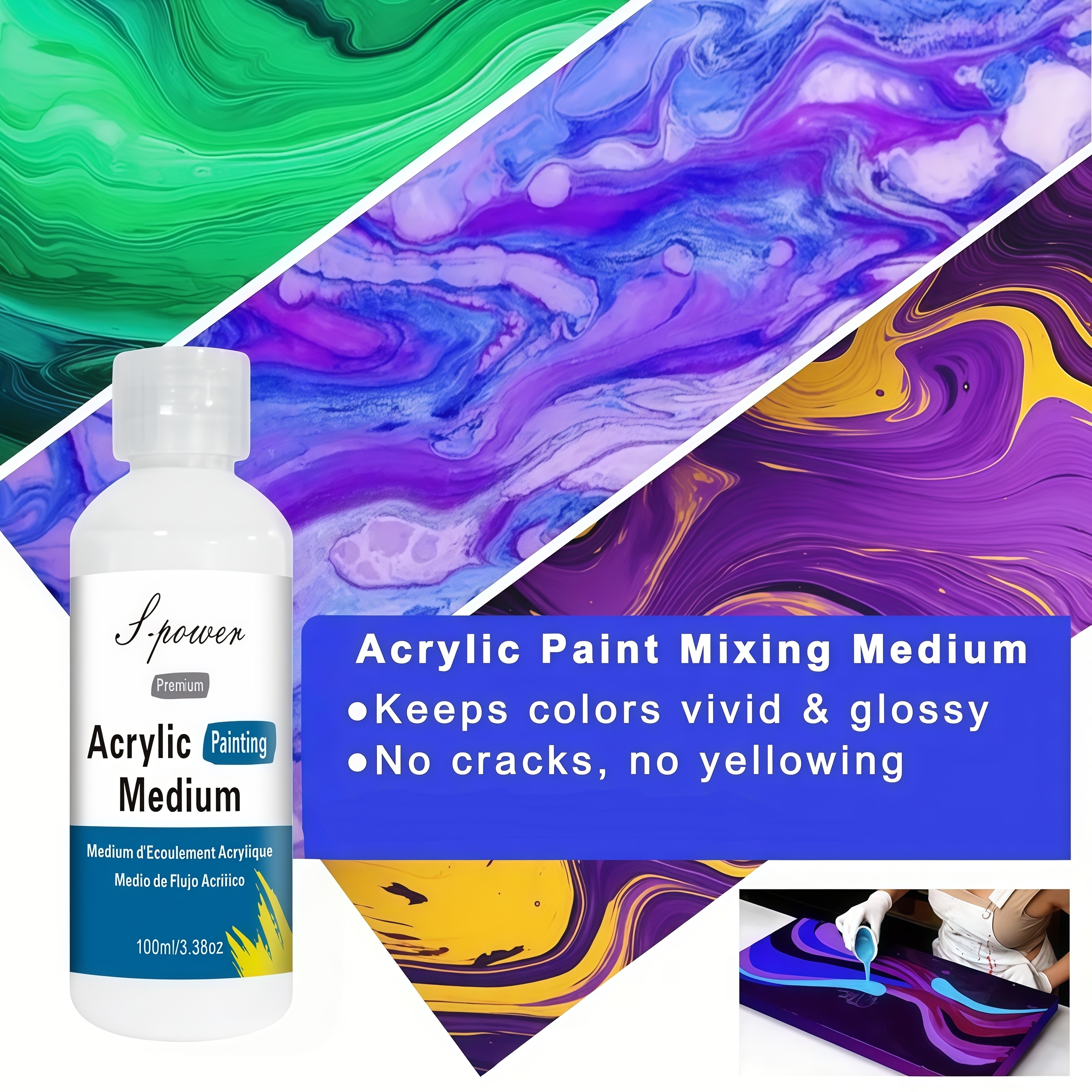 Acrylic Painting Medium  Ideal - Acrylic Pour Paint ulasan dan harga
