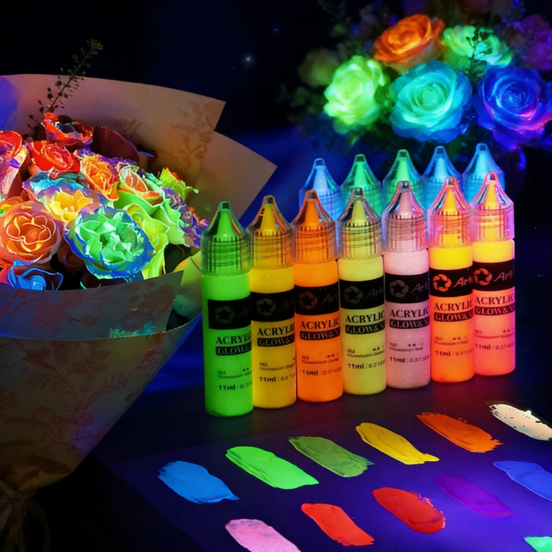 6/12/18 Colors 11ML Fluorescen - Acrylic Pour Paint ulasan dan harga