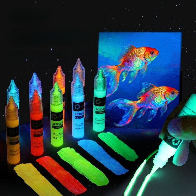 6/12/18 Colors 11ML Fluorescen - Acrylic Pour Paint ulasan dan harga