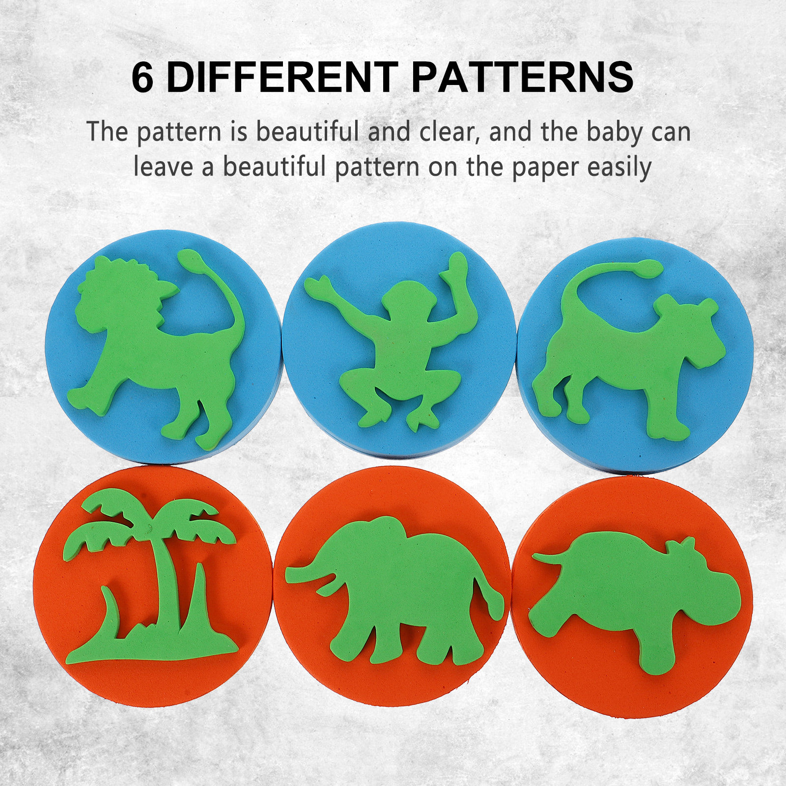 6Pcs Assorted Animal Eva Stamp - Art Craft Education ulasan dan harga
