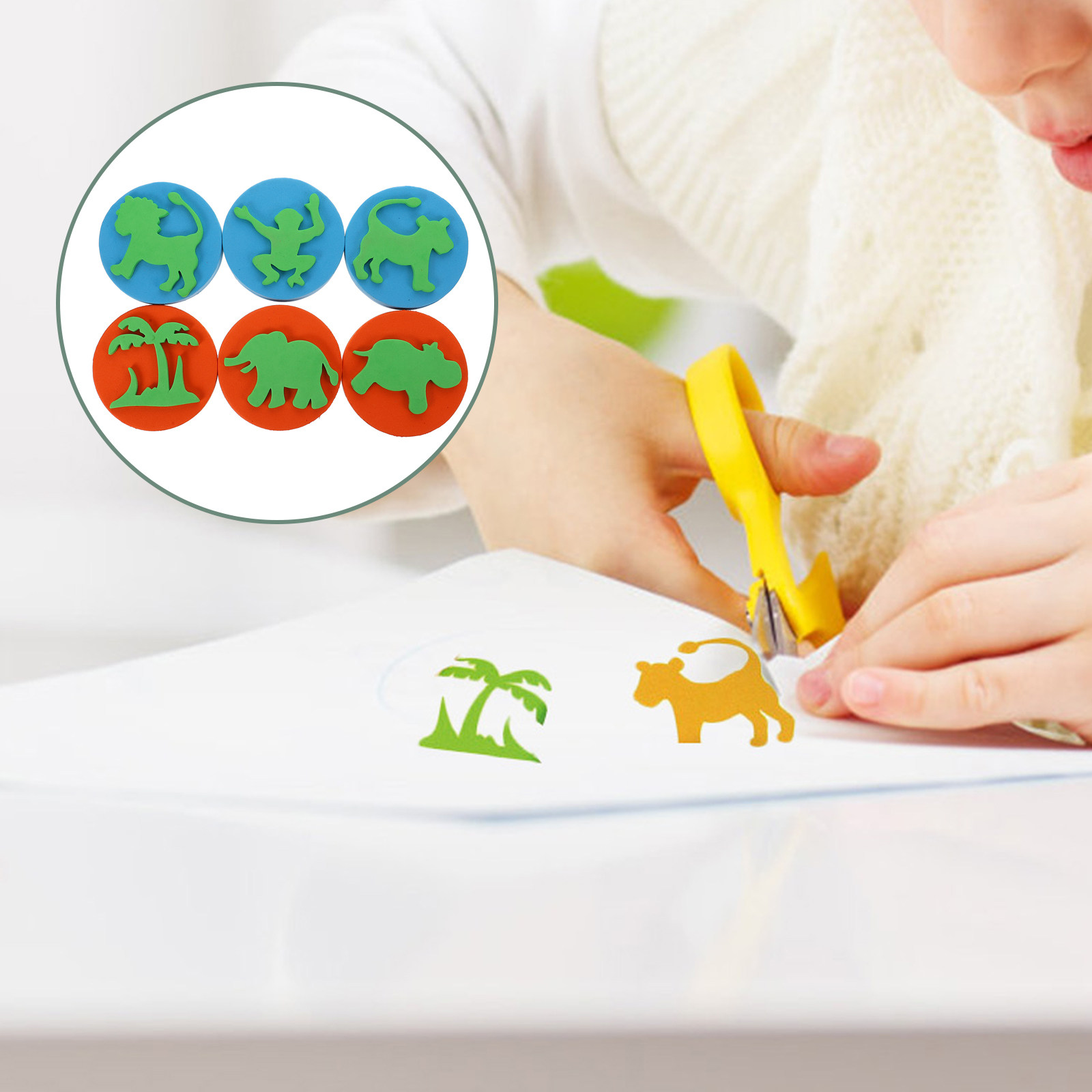 6Pcs Assorted Animal Eva Stamp - Art Craft Education ulasan dan harga