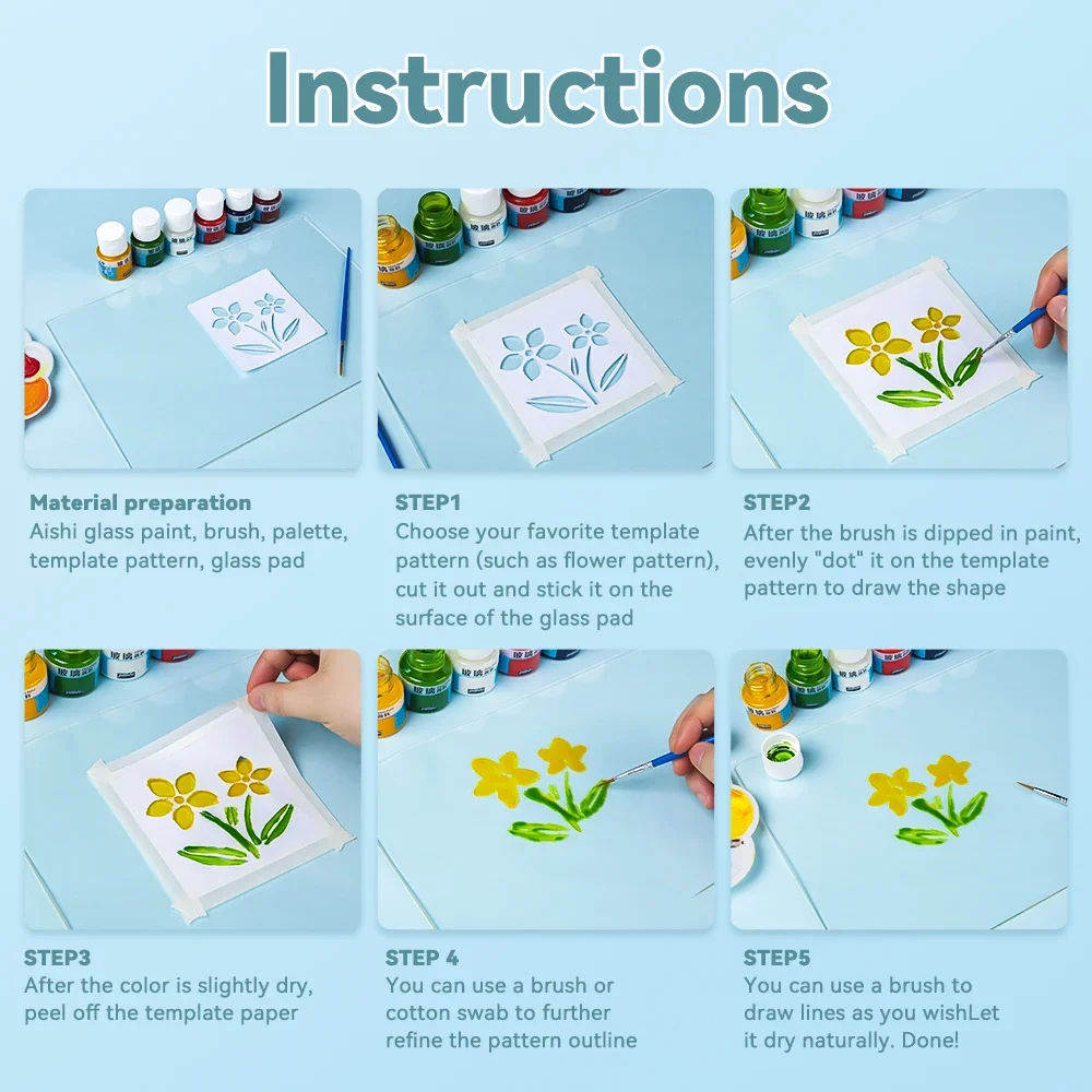 Waterproof Glass Paint 20/25ml - Acrylic Pour Paint ulasan dan harga