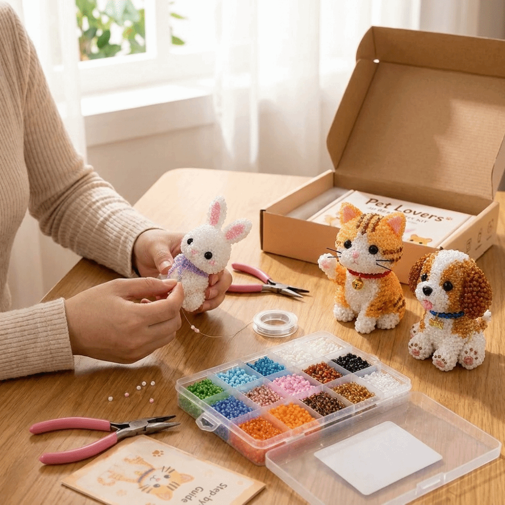 Handmade DIY Animal Bead Embro - Art Craft Education ulasan dan harga