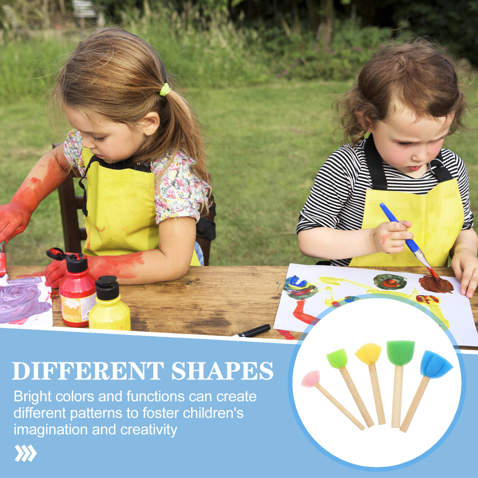 25Pcs Kids Sponge Brush Set Co - Art Craft Education ulasan dan harga