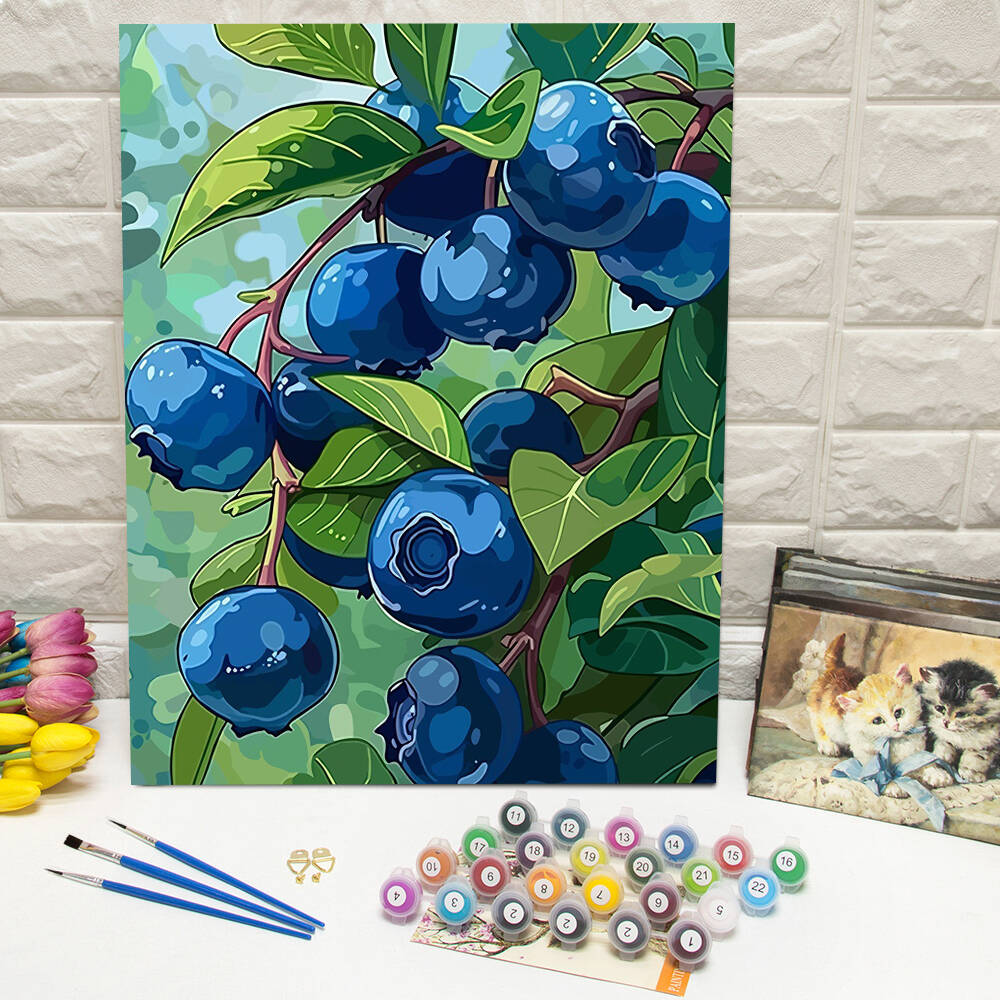 DIY Drawing By Numbers Blueber - Art Craft Number ulasan dan harga