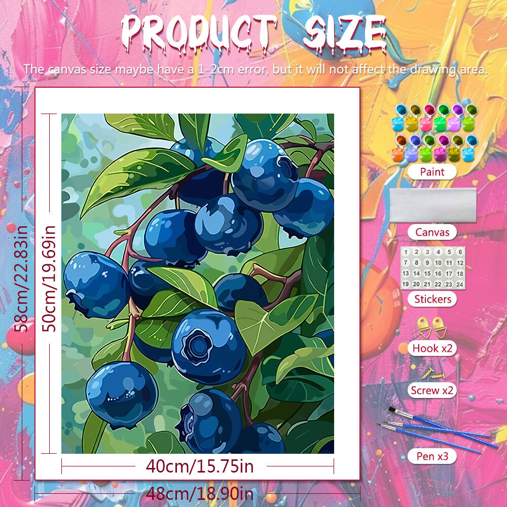 DIY Drawing By Numbers Blueber - Art Craft Number ulasan dan harga
