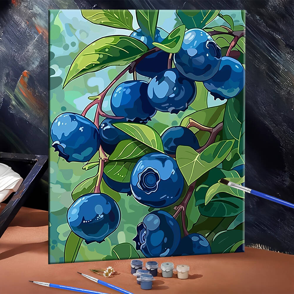 DIY Drawing By Numbers Blueber - Art Craft Number ulasan dan harga