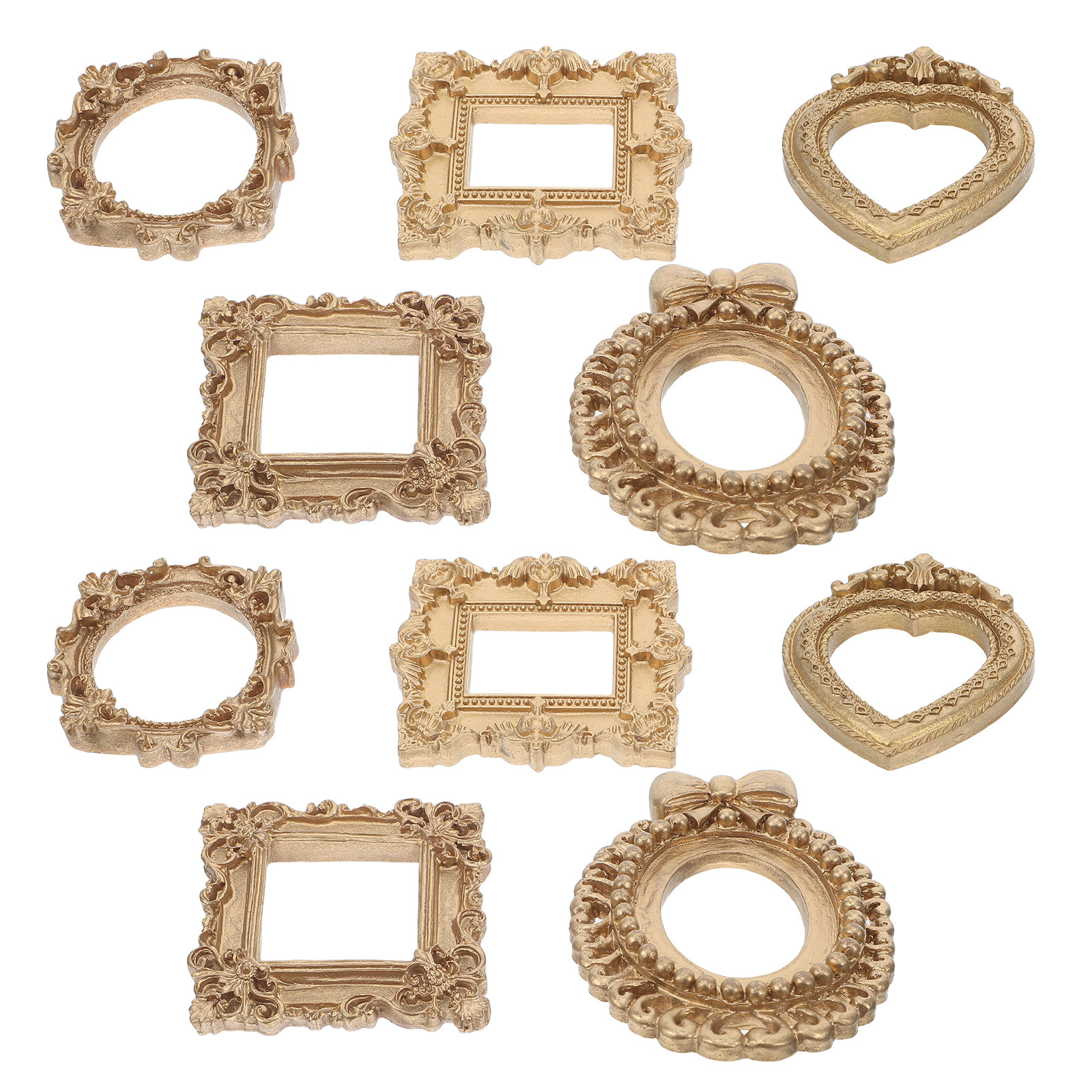 10Pcs Vintage Mini Gold Pictur - Art Craft Gallery ulasan dan harga
