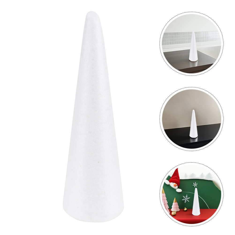 4Pcs White Foam Cones for Craf - Art Craft Holiday ulasan dan harga