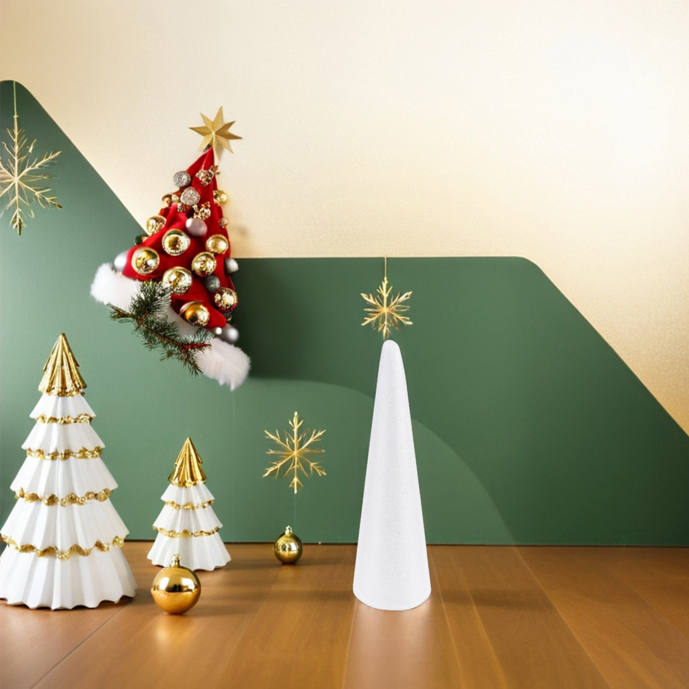 4Pcs White Foam Cones for Craf - Art Craft Holiday ulasan dan harga