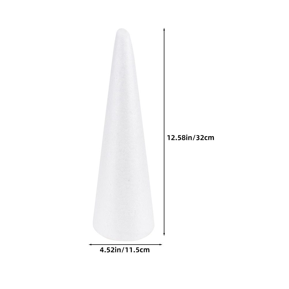 4Pcs White Foam Cones for Craf - Art Craft Holiday ulasan dan harga