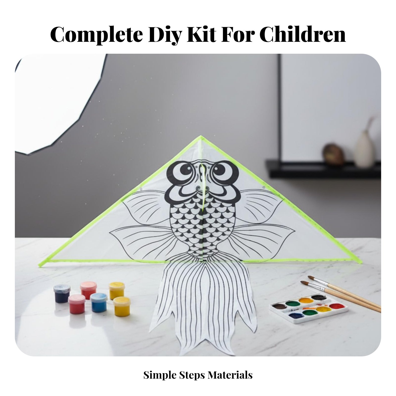 DIY Kite Craft Kit for Kids, B - Art Craft Kite ulasan dan harga