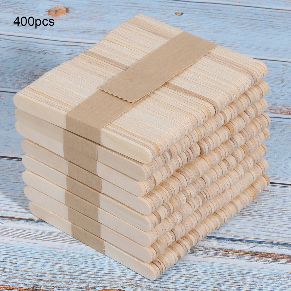 400pcs Wood Ice Cream Sticks W - Art Craft With Ice Cream Stick ulasan dan harga