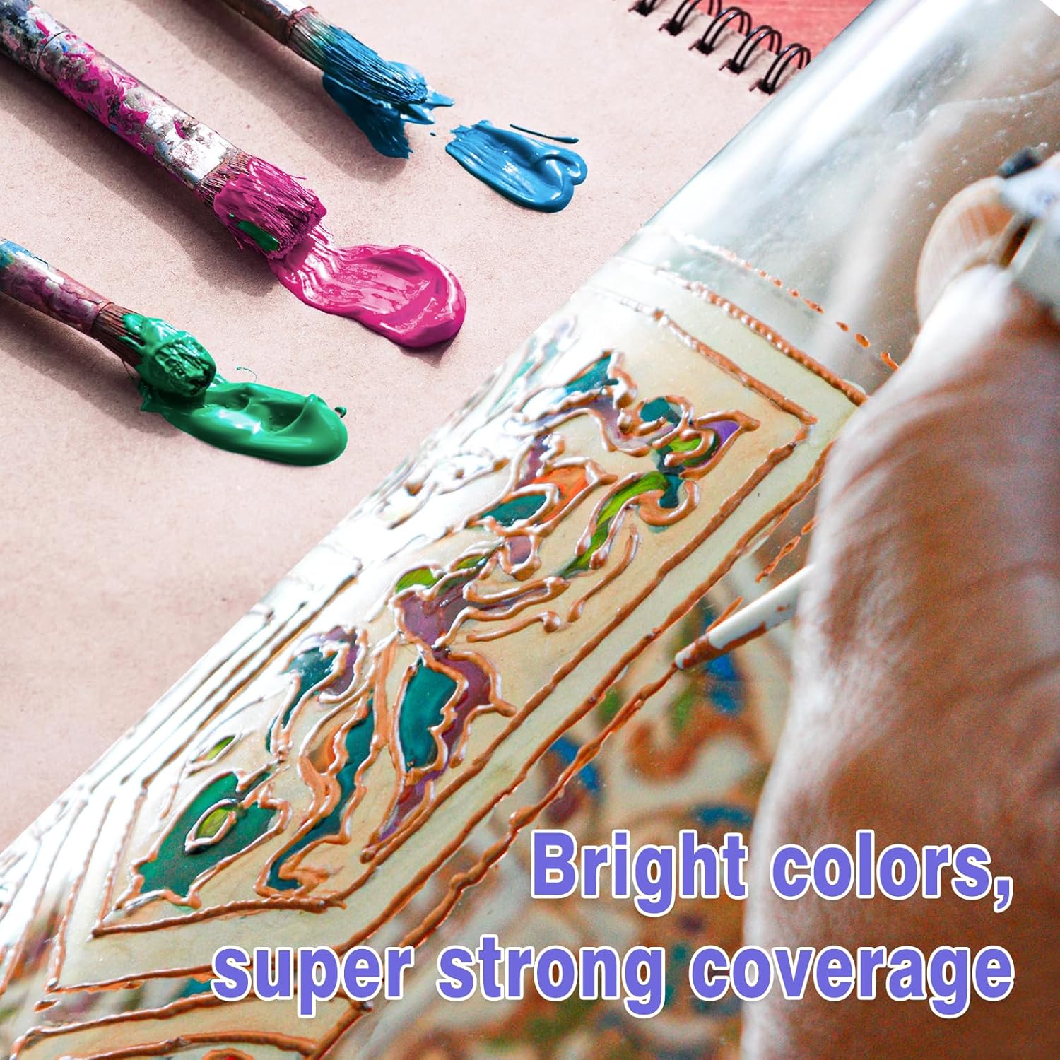Acrylic Glass Paint Set with 6 - Acrylic Pour Paint ulasan dan harga
