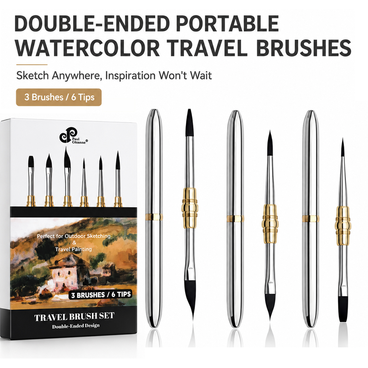 3Pcs Dual-Ended Art Paint Brus - Acrylic Pour Paint ulasan dan harga
